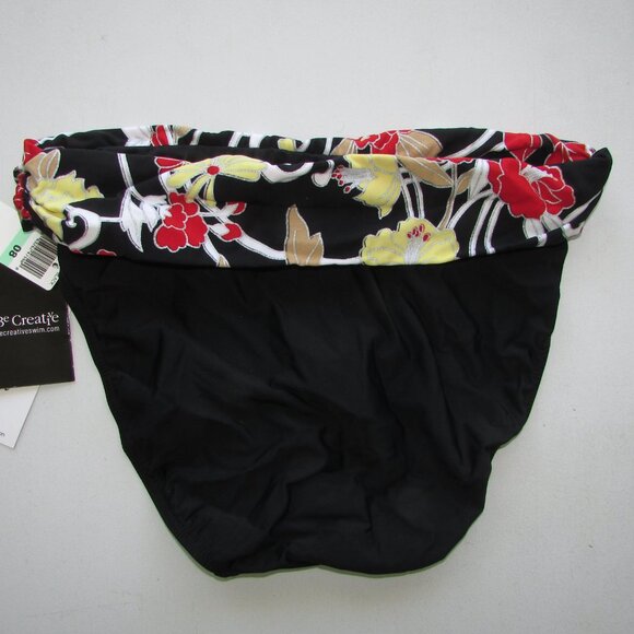 Be Creative Black Floral Bikini - Sz 8 - NEW - Picture 4 of 9